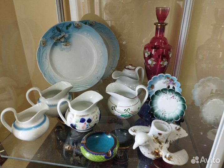 Сливочники Молочники тарелки Кузнецов лфз Посуда