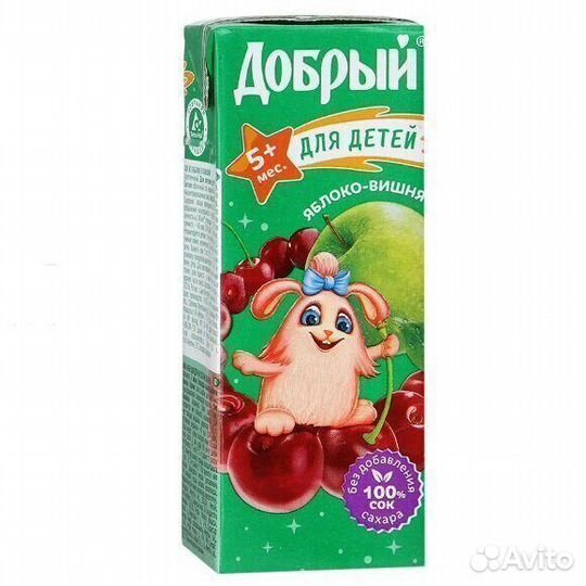Опт - Сок Добрый Вишня-Яблоко 200мл