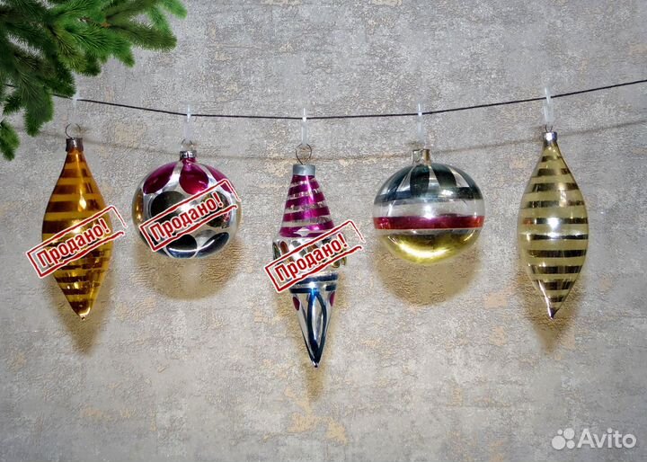 Елочные игрушки Глинка (каустик) времён СССР