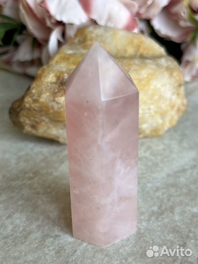 Кристалл генератор розовый кварц