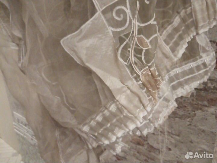 Тюль 3,5 в сборке. 5 м ширина. высота 2,45