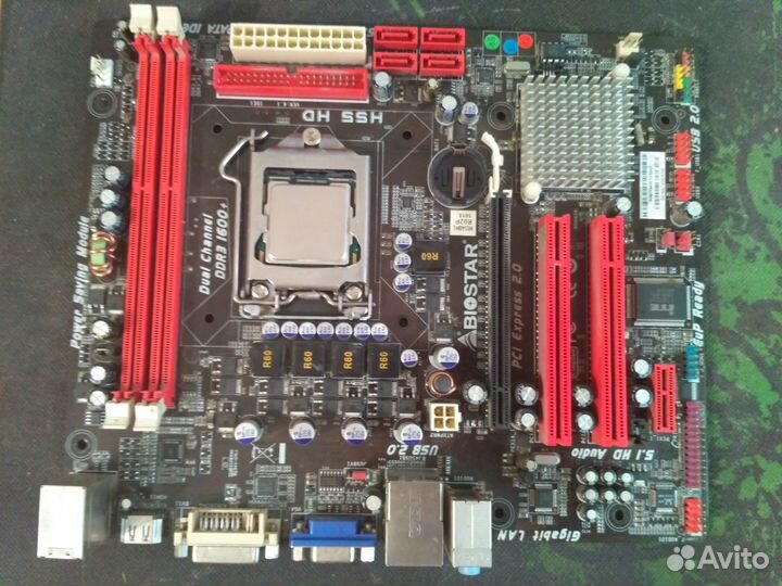 Материнская плата biostar h55 hd + процессор i5-75
