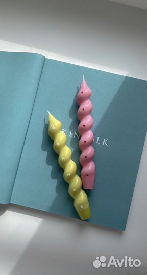 Столовые свечи из натурального воска