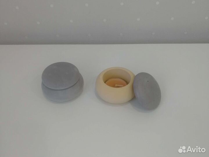 Подсвечники шкатулки из гипса