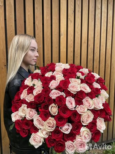 Букет роз с доставкой 101 шт