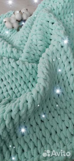 Плед плюшевый в коляску/кроватку. Ручная работа