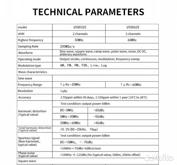 Генератор сигналов 2 канальный UNI-T UTG932E