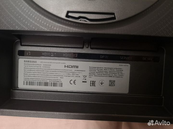 Игровой монитор Samsung Odyssey G4 S25BG400EI черн