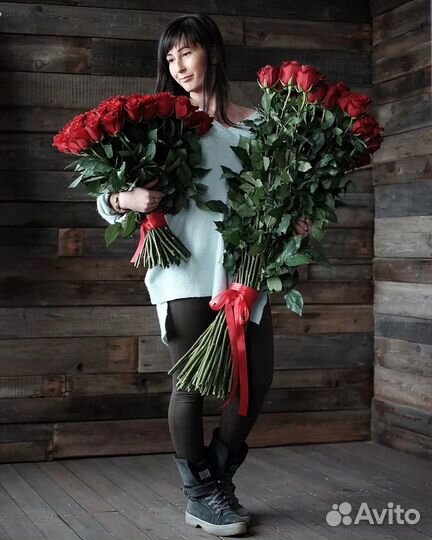 Цветы метровые розы