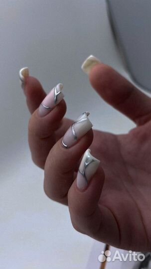 Маникюр наращивание ногтей