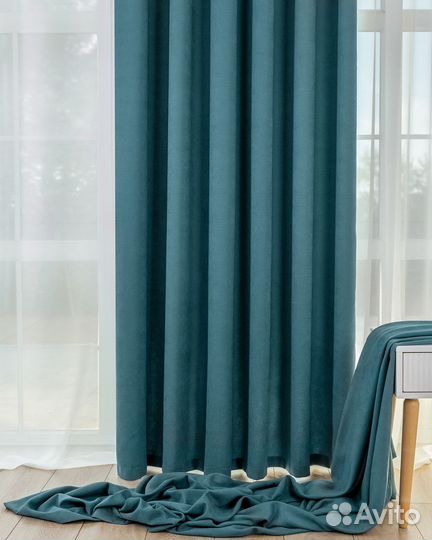 Комплект Шторы и Тюль Эдем Синяя птица+Вуаль