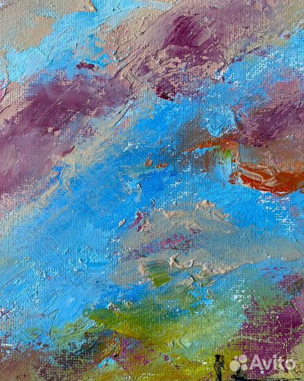 Картина маслом на холсте морской пейзаж объёмная