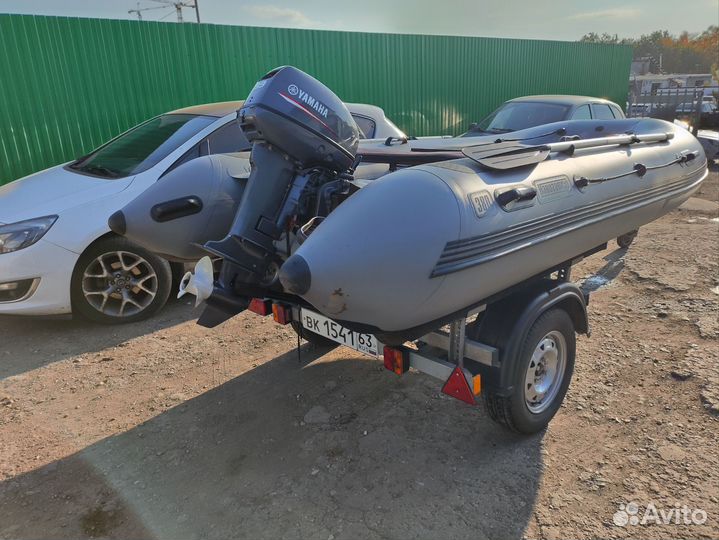 Лодка пвх 380,прицеп мзса, yamaha 9,9(15)