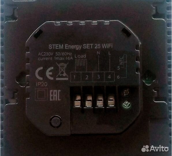 Сенсорный с wifi терморегулятор SET25 Черный