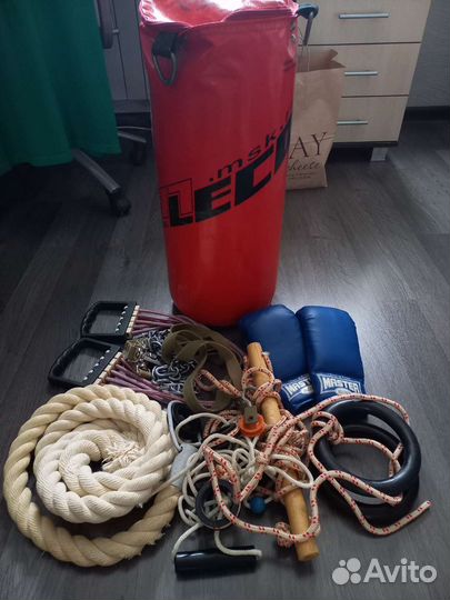 Набор для шведской стенки. Груша, канат, эспандер