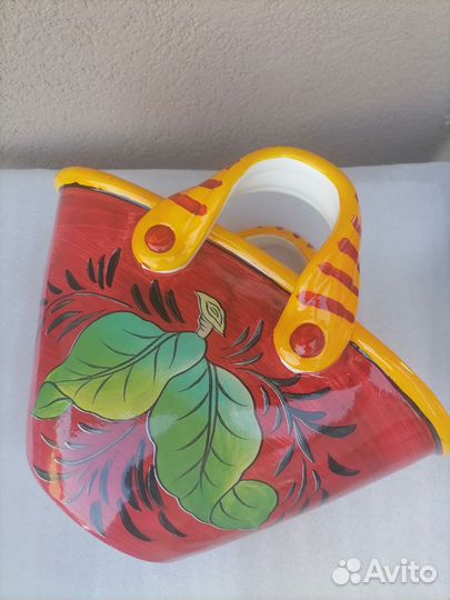 Сумка - кашпо фаянс Италия