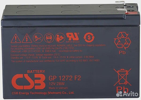 Аккумуляторы CSB AGM для ибп UPS