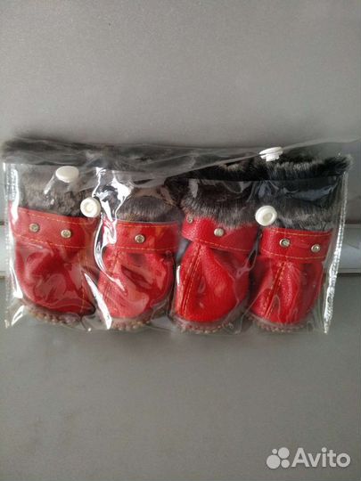 Зимние ботинки для собачки (размер 4) новые