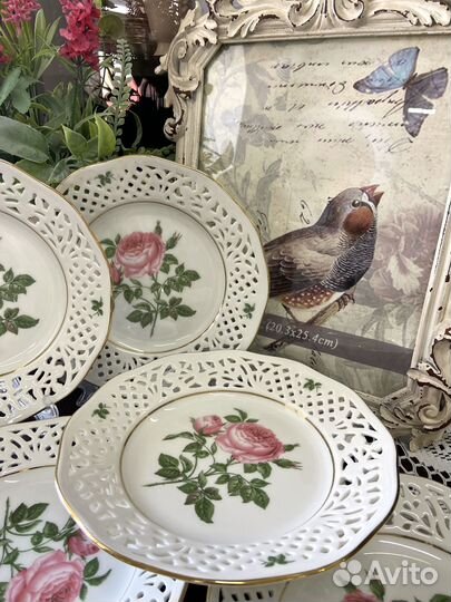 Тарелки прорезной фарфор Бавария
