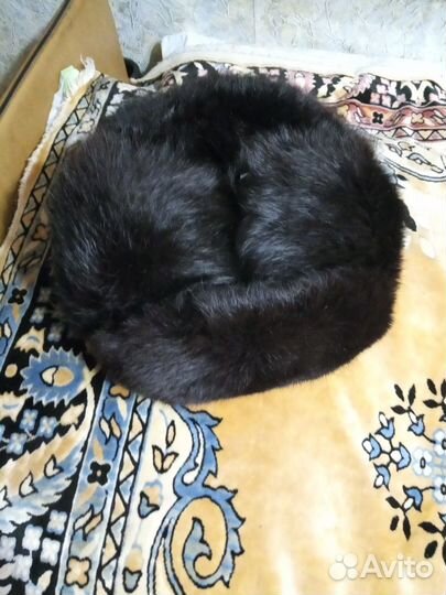 Мужская шапка из меха кролика размер 54