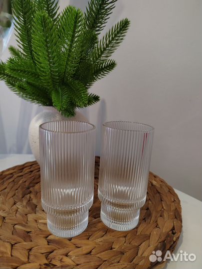 Новый набор рифленых стаканов 6шт