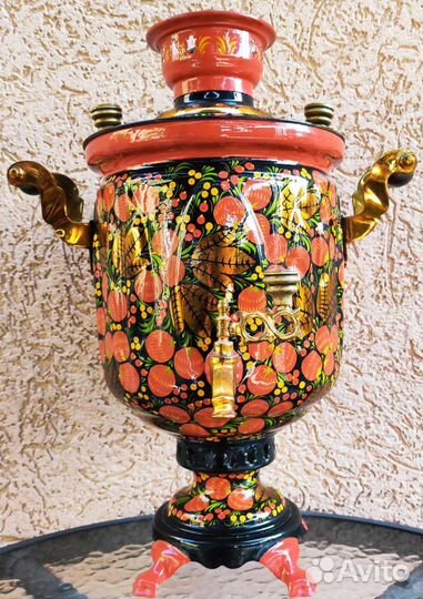 Самовар с росписью 5л. на дровах