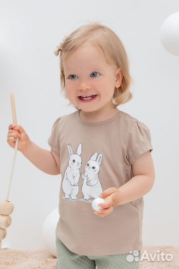 Футболка для девочки Crockid кр 302260 темно (68)