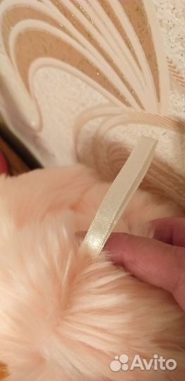 Плюшевый Заяц розовый. В сидячем виде 32 см