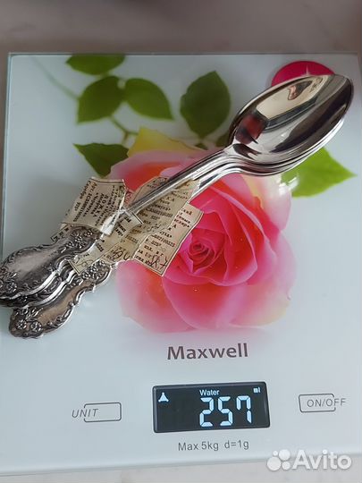 Ложка десертная СССР серебро 5шт