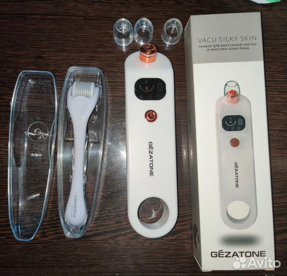 Очиститель пор Gezatone и мезороллер Cosmedica