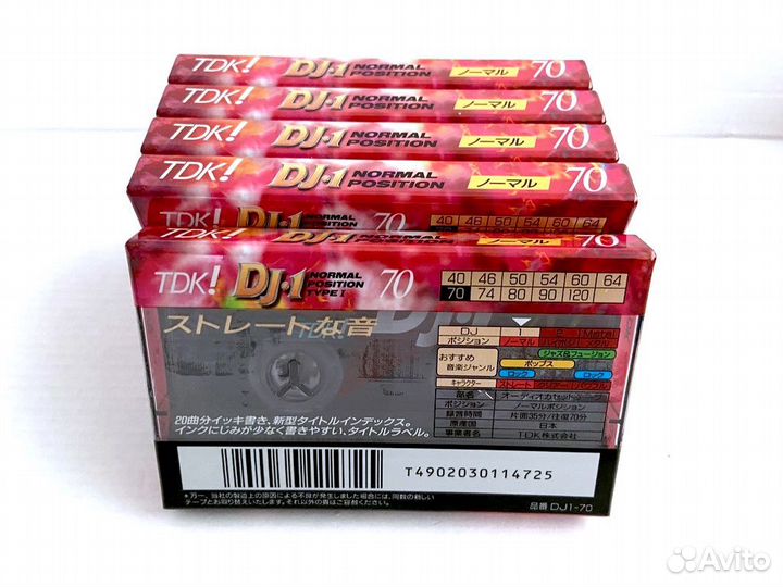 Кассета Аудиокассета TDK DJ 1 70 - 1995 г