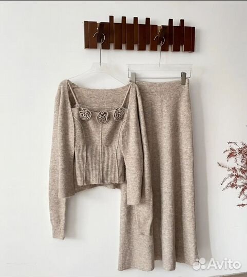 Новый женский трикотажный костюм тройка 42р