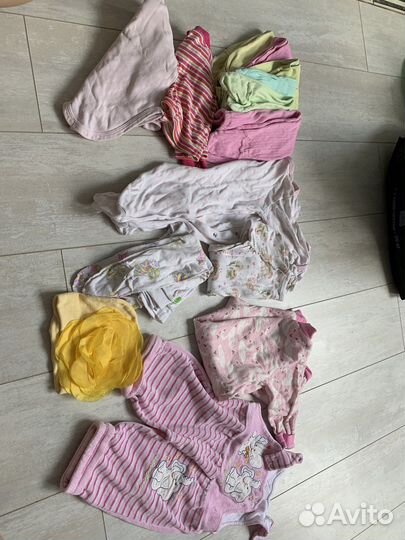 Детские вещи пакетом от 0 до года для девочки