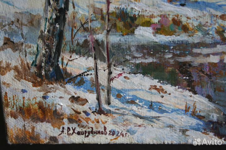 Картина маслом на холсте. Весенний этюд