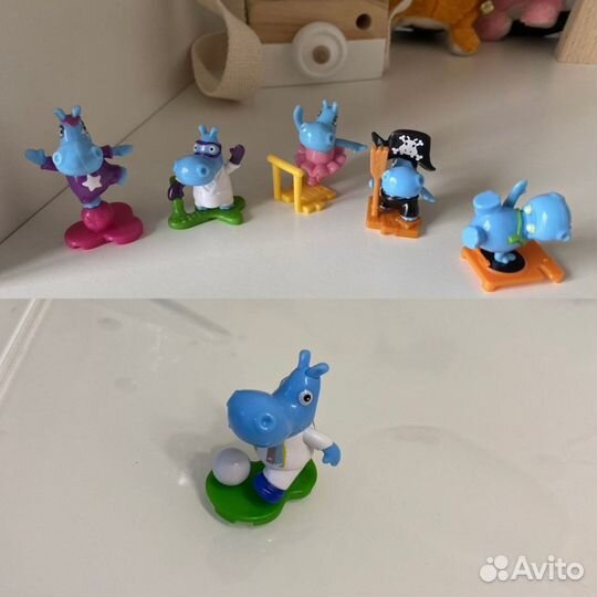 Игрушки из kinder бегемотики новые