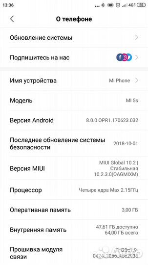 Xiaomi mi5s 3/64gb