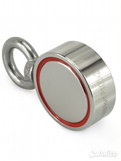 Поисковый магнит двухсторонний F100х2 тип2+Веревка