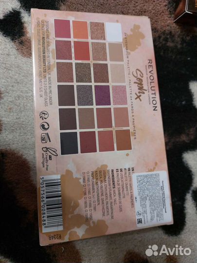 Палетка теней revolution, хайлайтер revolution