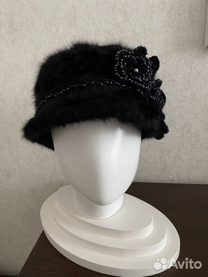 Кепка-шапка женская. Пушистая ангора. Утепленная