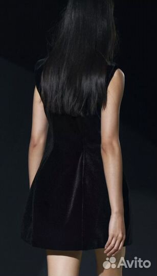 Бархатное платье zara