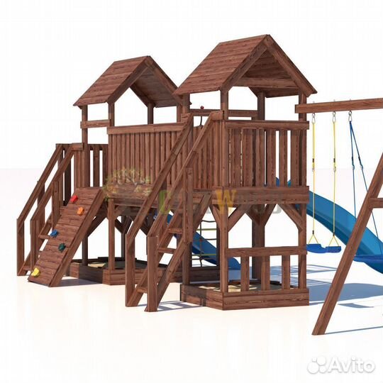 Детская деревянная игровая площадка для улицы дачи