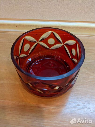 Конфетница цветное стекло СССР