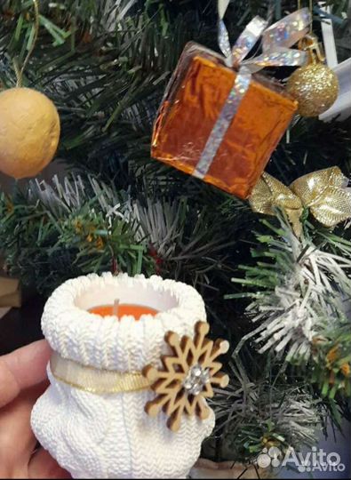 Подсвечник вязанный мешок