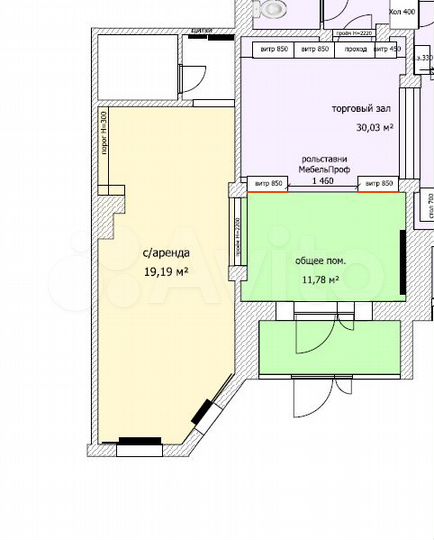 Торговая площадь, 19.19 м²