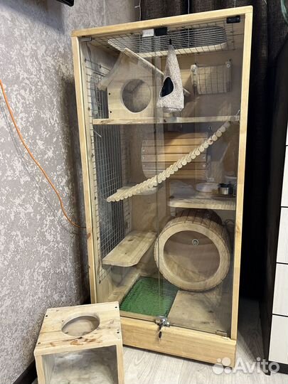 Клетка витрина для шиншиллы/белки дегу