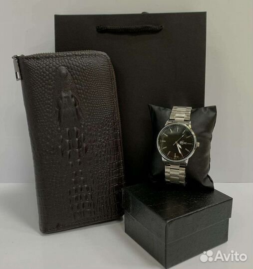 Мужской подарочный набор часы ремень