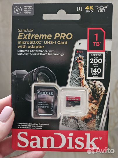 Карта памяти SanDisk Micro sdxc 1Тб Extreme pro