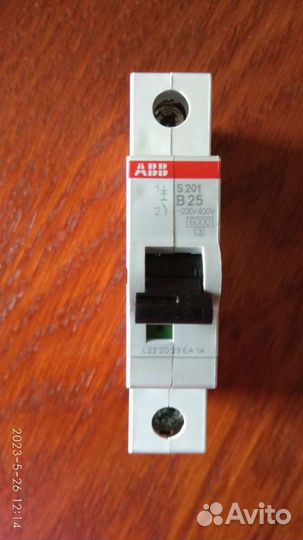 Автоматический выключатель 1-полюсный ABB S201