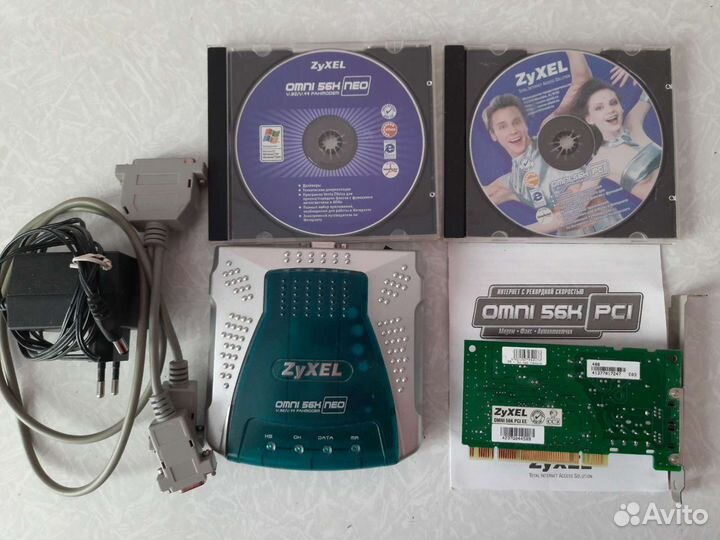 Два модема ZyXel 56k omni