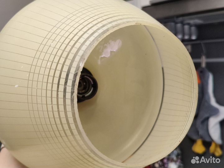 Люстра советская СССР стеклянная